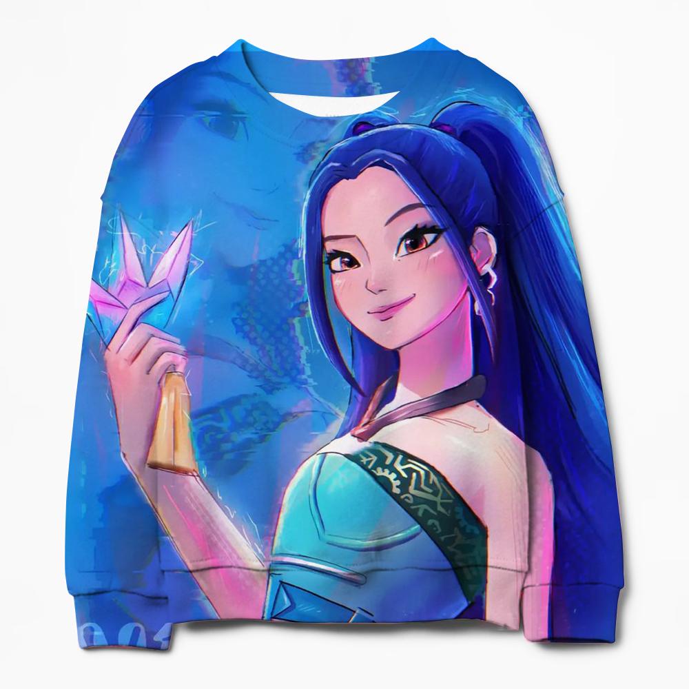 Girl K-pop Demon Hunter Fashion Casual Sweatshirt Movie,new Arrivals children,K-pop Trendlong-sleeve Crewneck Top