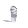 New Adidas Adilette Aqua Slides Cloud White Platinum Metallic EF1730