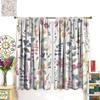 Floral Curta,Farmhouse Colorful Watercolor Wildflower Spring Flower Plant Botanical Pattern Decor Print Window Drapes For