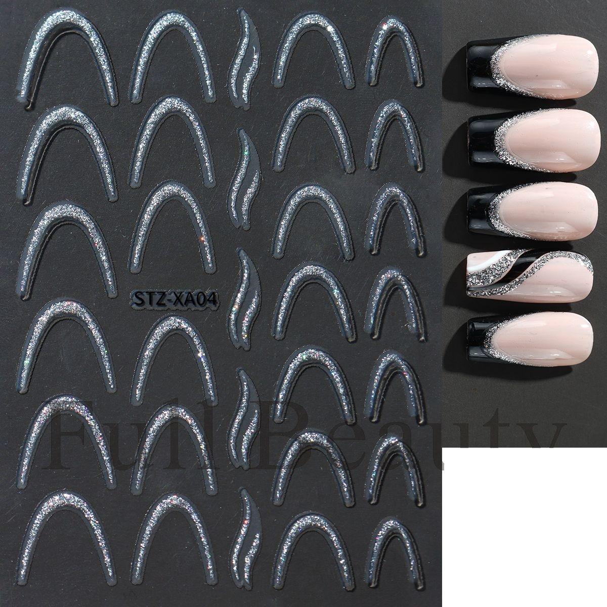 

3D лазерные наклейки для ногтей, красочные бабочки, цветы, клейкие слайдеры, наклейки для дизайна ногтей, маникюрные украшения