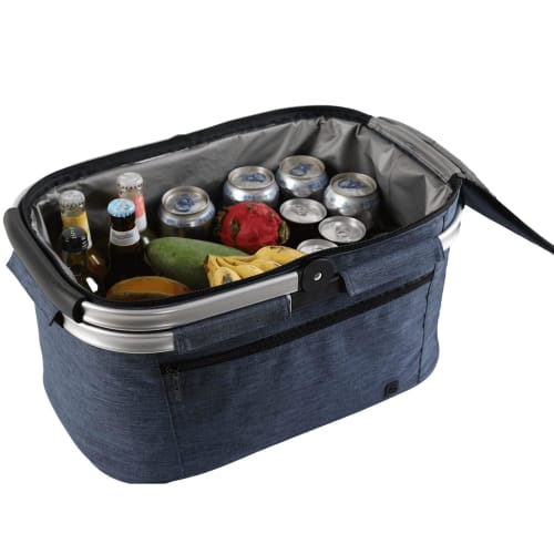 32L Large Capacity Foldable Picnic Basket with Cooler and Insulated Capacity, Aluminum Frame, Heavy-Duty Design, Waterproof, Lightweight, and Perfect