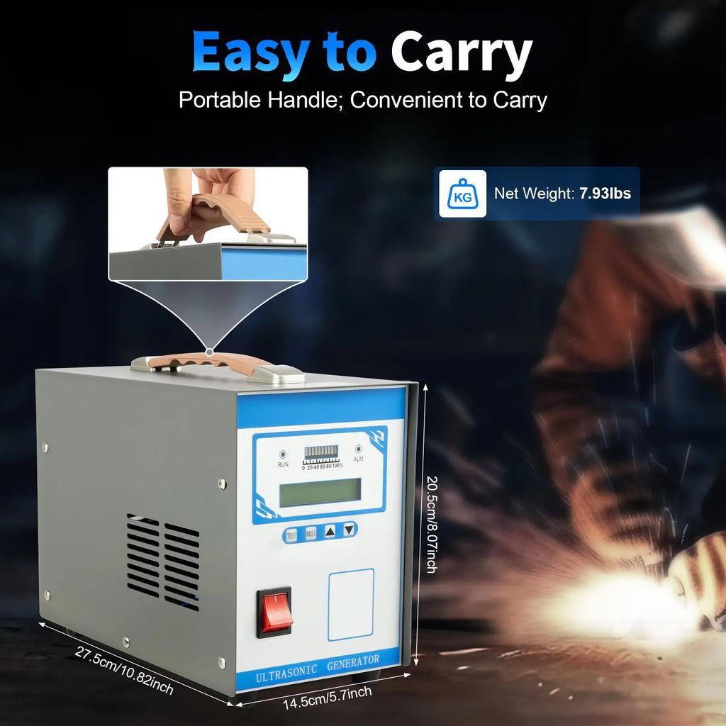 Portable Ultrasonic Plastic Welder 110V Spot Welding Machine 200-700W for Strong Plastic Bonds