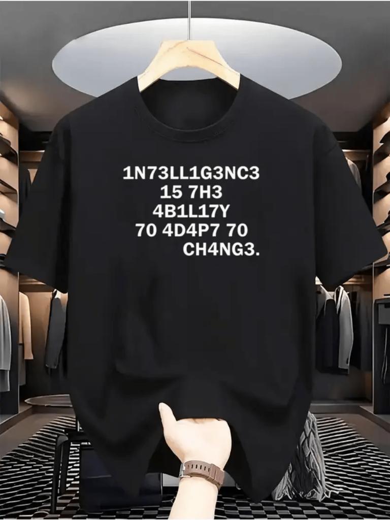 Text Retro T Shirt Unisex Unisex Nerd Hacker Funny Number Letter Slogan Print Short Sleeve Cotton Casual Tops