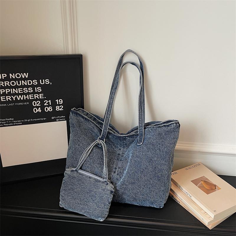 Shoulder Bag Denim Handbag Vintage Large Capacity Tote Bag