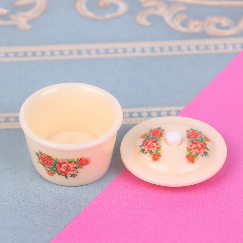 2/3Pcs Dollhouse Miniature Nostalgic Life Scene Decoration Supplies Chinese Double Happiness Enamel Basin Doll Accessories Toy