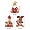 3Pcs Fabric Storage Bags Zipper Design Christmas Apple Bag Reusable Xmas Gift & Party Favor Bags for Gifts Apples Candy