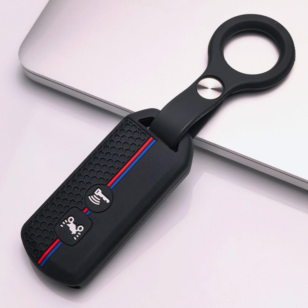 Key Case Cover for Honda PCX150 160 ADV150 Forza125 300 Vario125 150 with Keychain Anti-Scratch Surface Shockproof Structure Soft Grip Texture