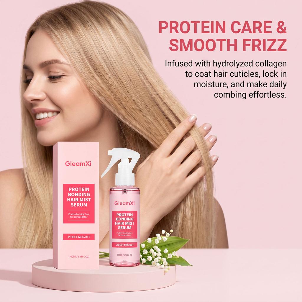 GleamXi Protein Repair Essence Spray Gentle Hair Care Volumizing Smoothing Treatment