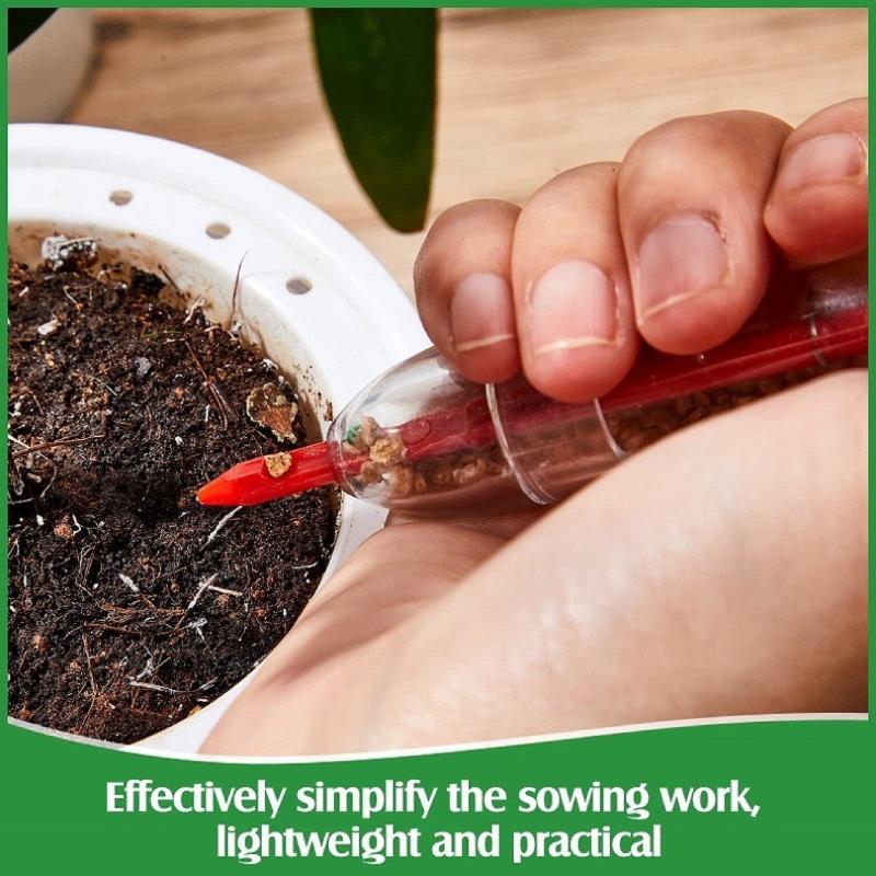 1Pc Handheld Seed Dispenser, Mini Manual Seeder Tool For Garden Planting, Flower Pot & Garden Bed Essential Gardening Supplies