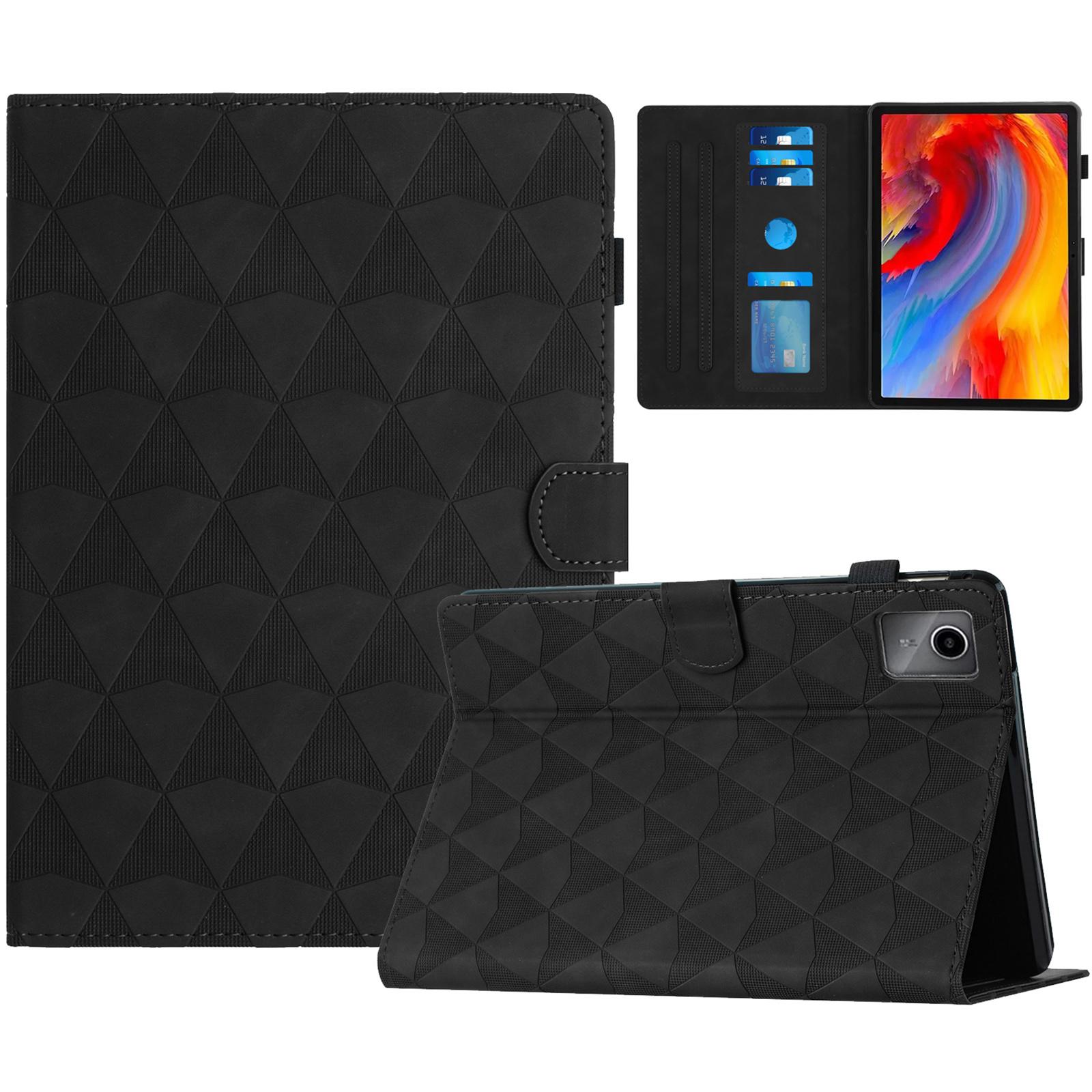 

For Lenovo Tab M11/Xiaoxin Pad 11 2024 Case Leather Stand Flip Tablet Cover with Card Holder Black