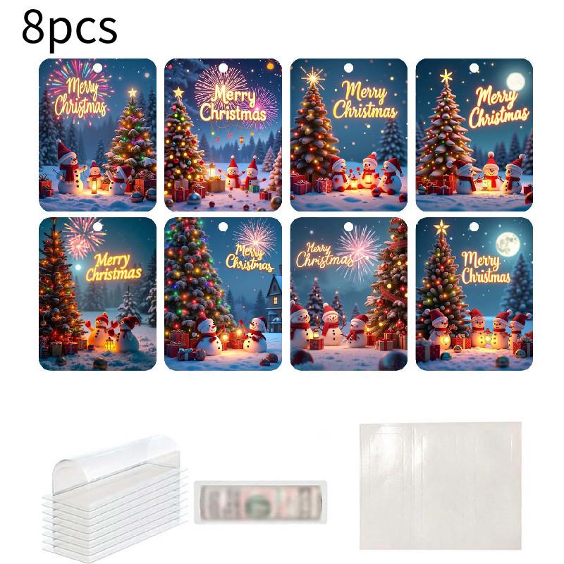 Christmas Money Holder Featuring Beautiful Tree Pattern Perfect For Gift Wrapping