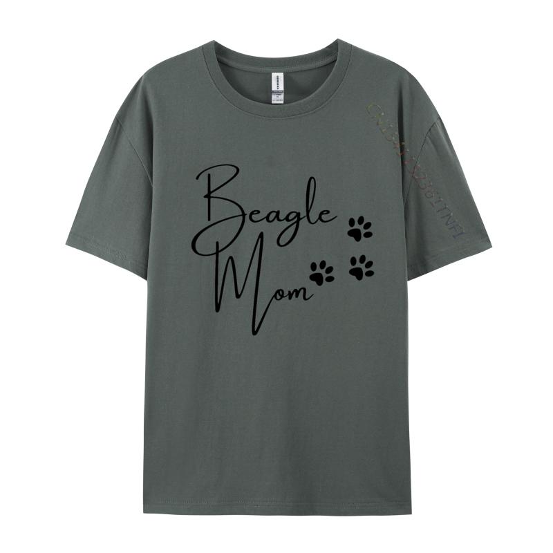 Beagle Mom T-shirt 100% Cotton Clothing Awesome Short Sleeve Tees Best Gift T-Shirt Luxury Clothing Casual