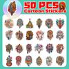 50 Bohemian Stickers Retro Exotic Classical PVC Suitcase Laptop Decorative Stickers
