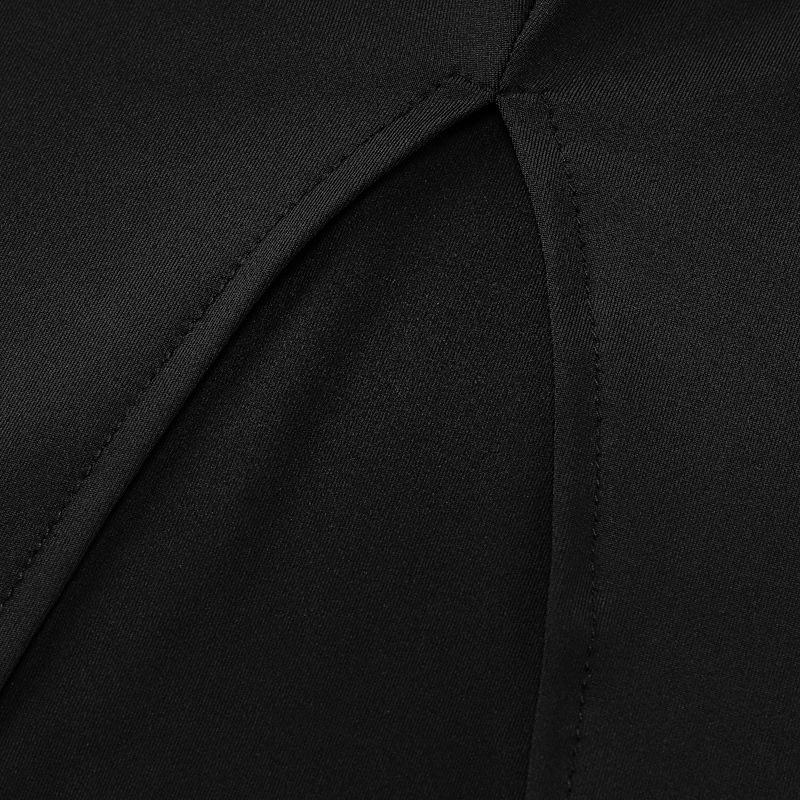 Black Evening Party Dress Women Elegant Fall Winter Outfits Asymmetrical Long Sleeve Night Club Party Split Maxi Dresses