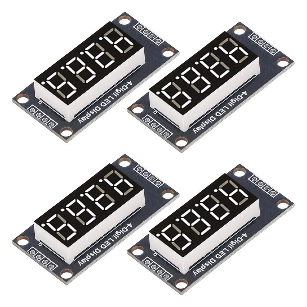 4 Set 0.36 Inch Digital Tube Display Module TM1637 Drive Chip Tube Clock Display  Clock Display