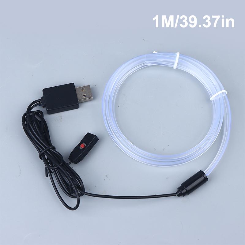 

Rgb Car Interior Led Light Strip Ambient Neon Invisible Light Usb Fiber Optic Atmosphere Lamp Support Control Colorful A1