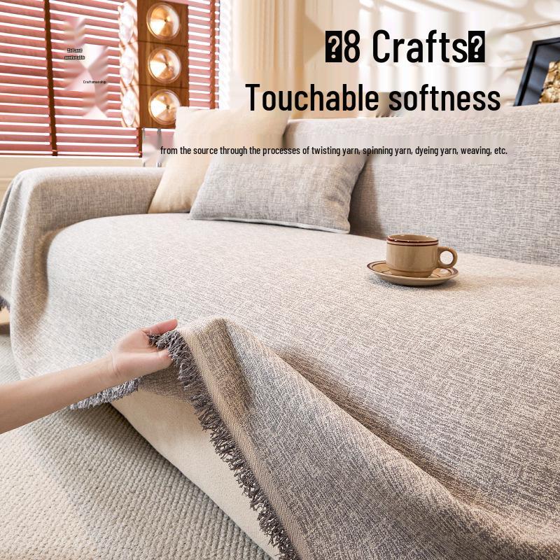 2025 Nowoczesny Pokrowiec na Sofę w Stylu Japońskim: Imitacja bawełny i lnu odporna na zarysowania