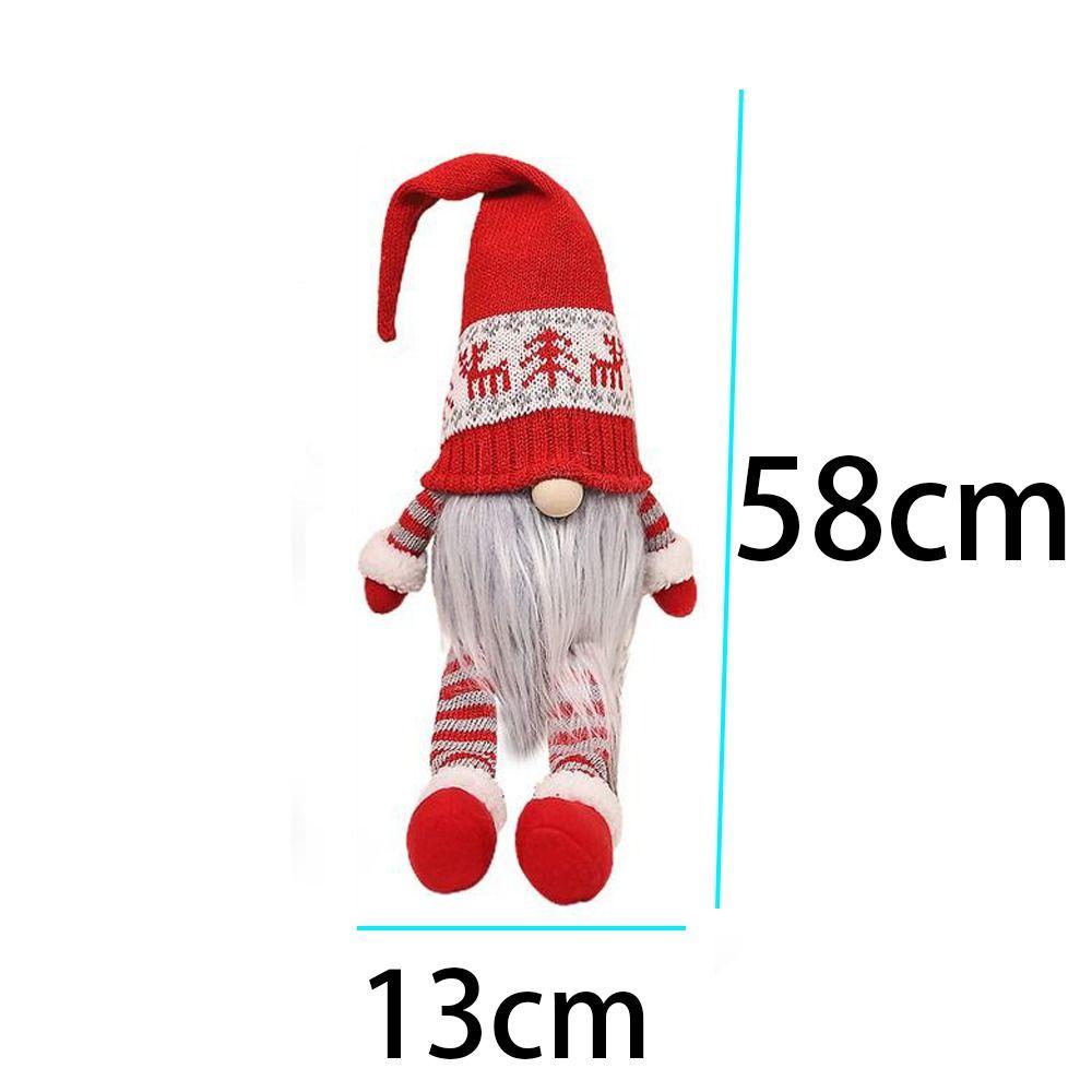 Kawaii Christmas Faceless Gnome Doll Cartoon Long Old Man Doll Knitted Christmas Doll  Office