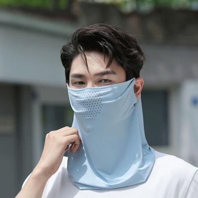 Sun Protection Guard Quick-Dry Fabric Ice Silk Face Guard with Breathable Mesh Cooling Fabric Extended Neck Gaiter Anti-UV Face Guard