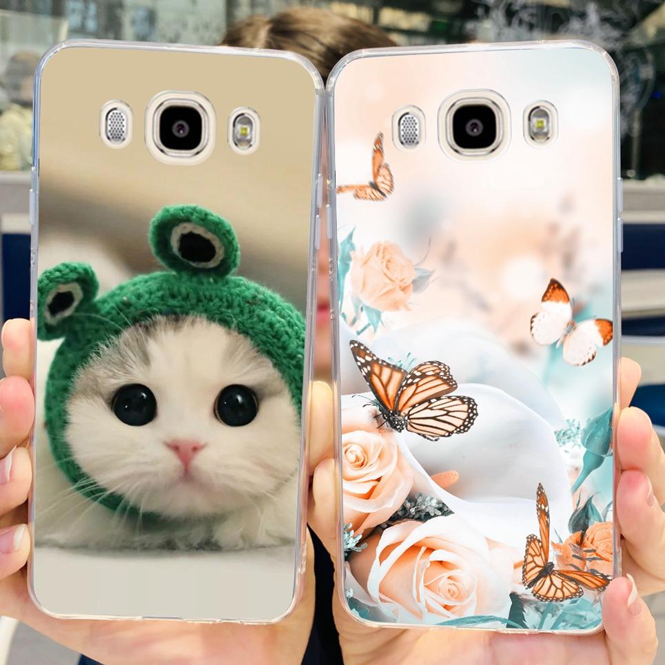 For Samsung Galaxy J5 2016 J7 2016 Phone Case Smiling Astronaut Painting Clear Housing On Samsung J7 2016 J 5 7 Galaxy Bumper