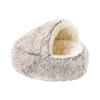 Pet Supplies Semi-enclosed Warm Plush Shell Nest Winter Semi-enclosed Dog Nest Cat Nest Mat Removable and Washable Round Nest Pet Bed