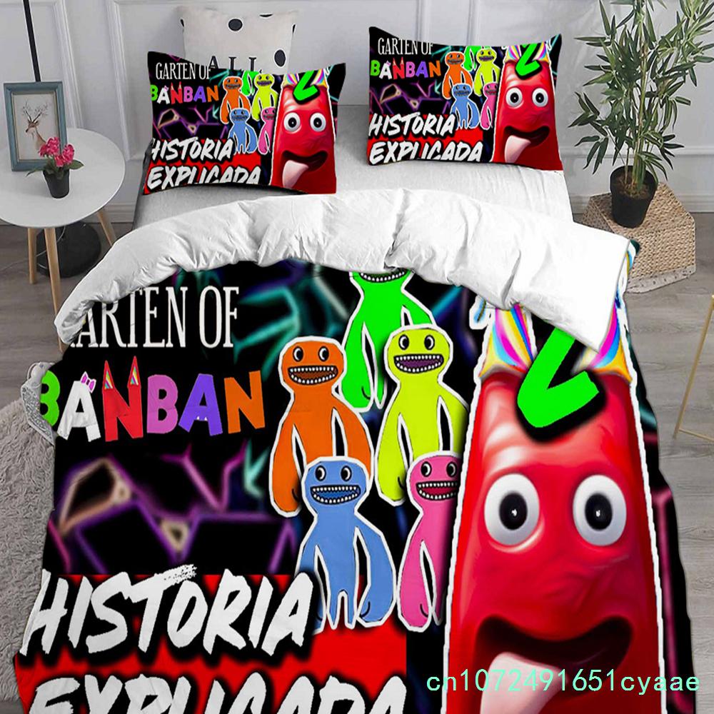 Game Garten Of Banban Bedding Sets Comforter Quilt Bed Cover Duvet Cover Pillow Case 2-3 Pieces Sets Kids Adult Size