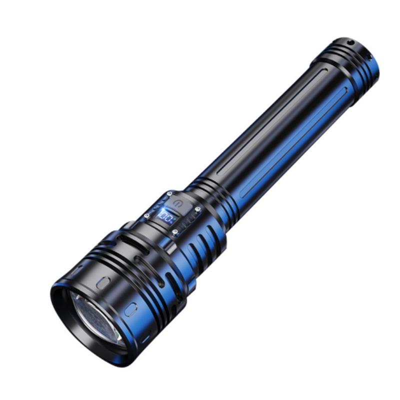 10000MAH Powerful LED 10000mah Flashlight Charging Telescopic Focus Remote Long Strong Hand Lamp Laser Camping Torch Zoom Display