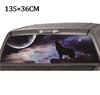 Universal 53×14" Car Starry Sky and Wolf Rear Window Tint Graphic Decal Wrap Back for Truck SUV