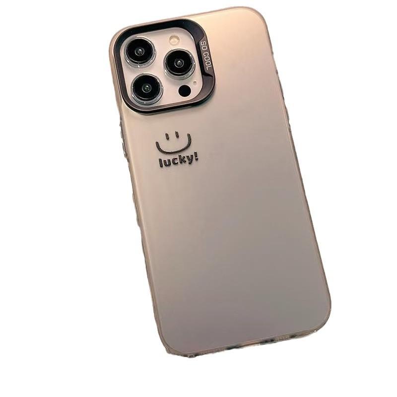 The new simple smiley face is suitable for iphone17 mobile phone case Apple 15promax/16 Europe and America 13pro12/11x.