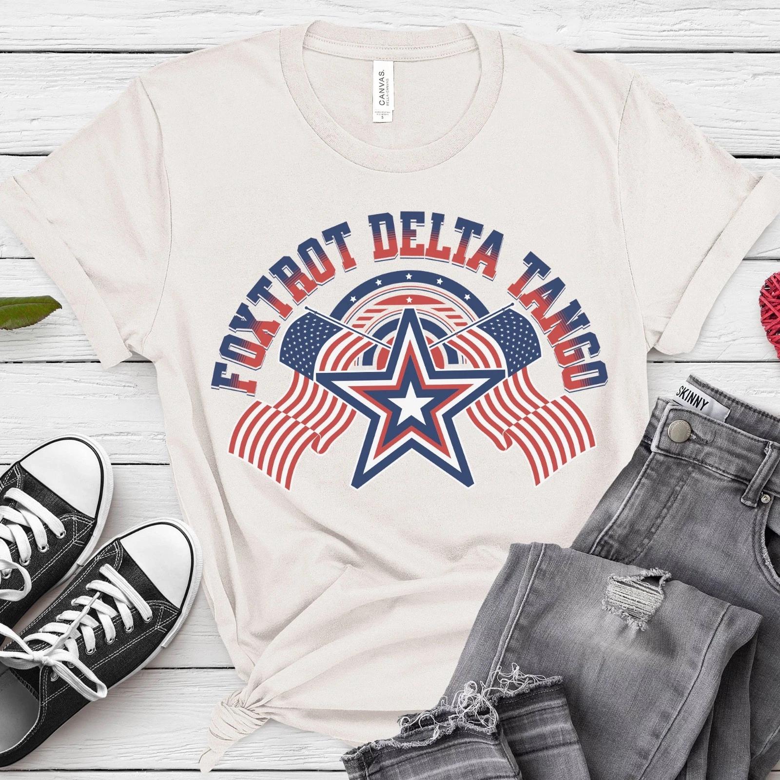 Foxtrot Delta Tango T-Shirt, Subtle Anti-Trump FDT Trending Tee L