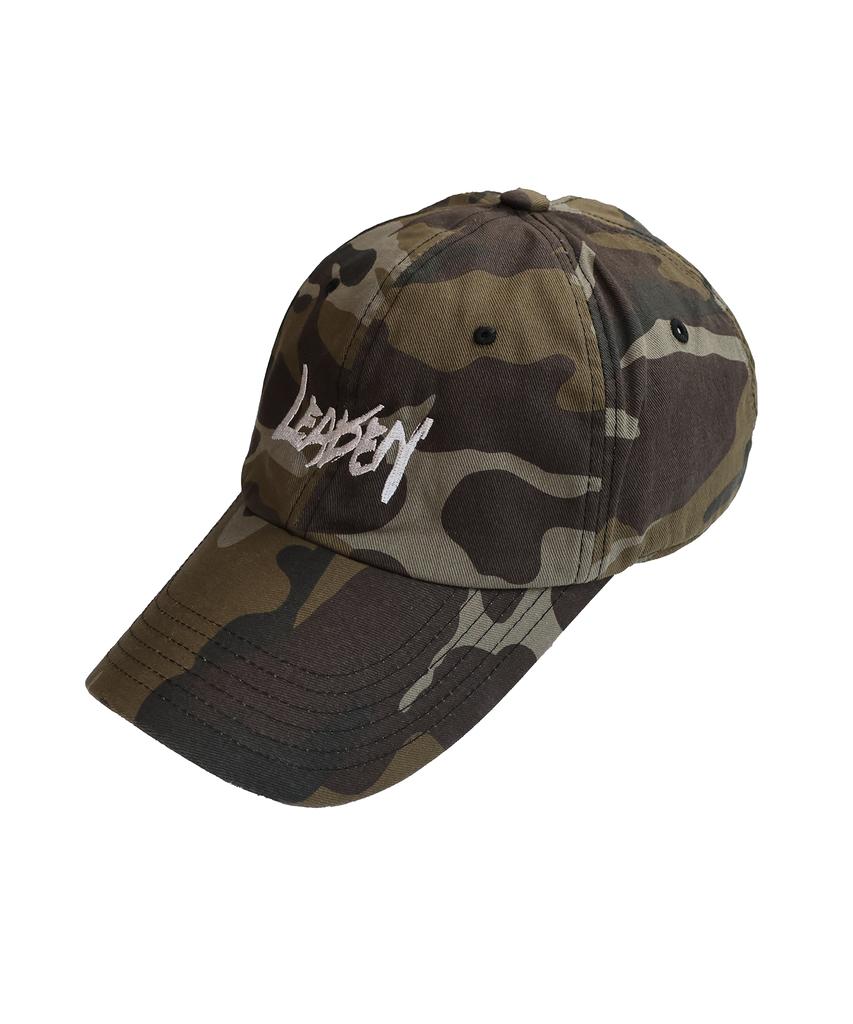 LEADEN Vintage Washed Calligraphy Ball Cap [Camo]