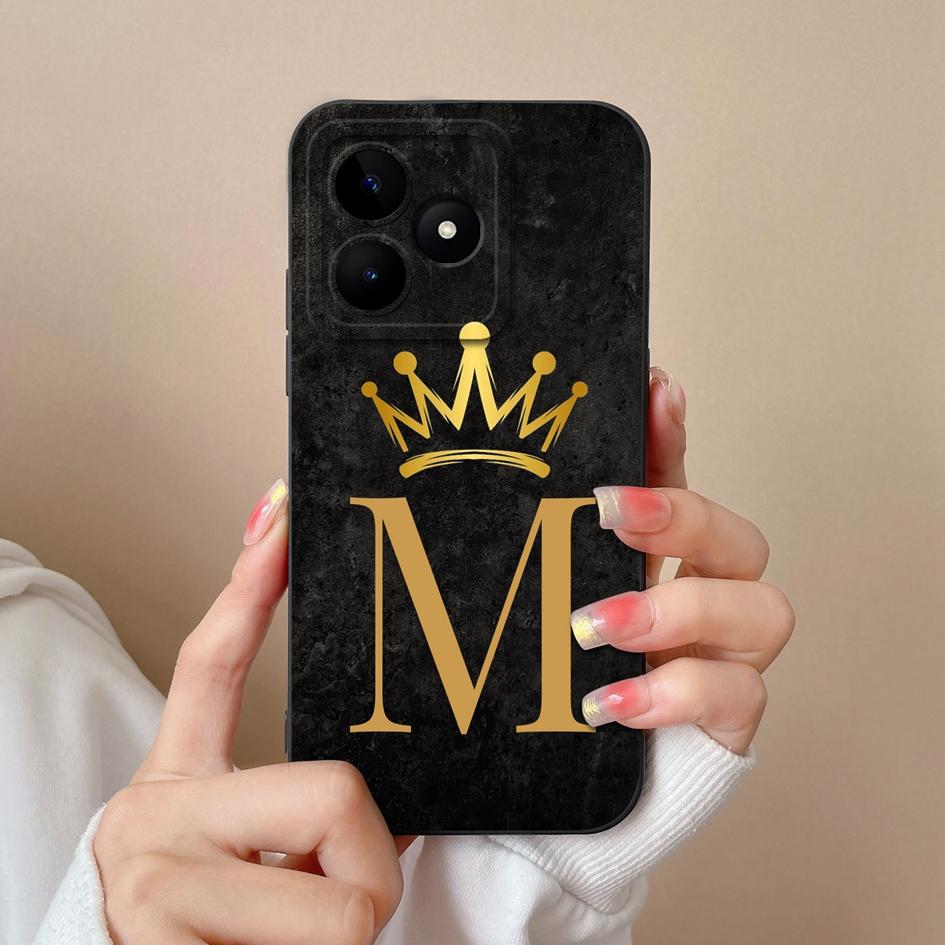 Für Realme C53 C25 C25S C25Y C30 C30S C31 C33 C35 C51 C61 C55 C65 C67 C75 4G 5G Handyhülle Kreatives Buchstabenmuster Weiches Silikongehäuse Für OPPO Capa