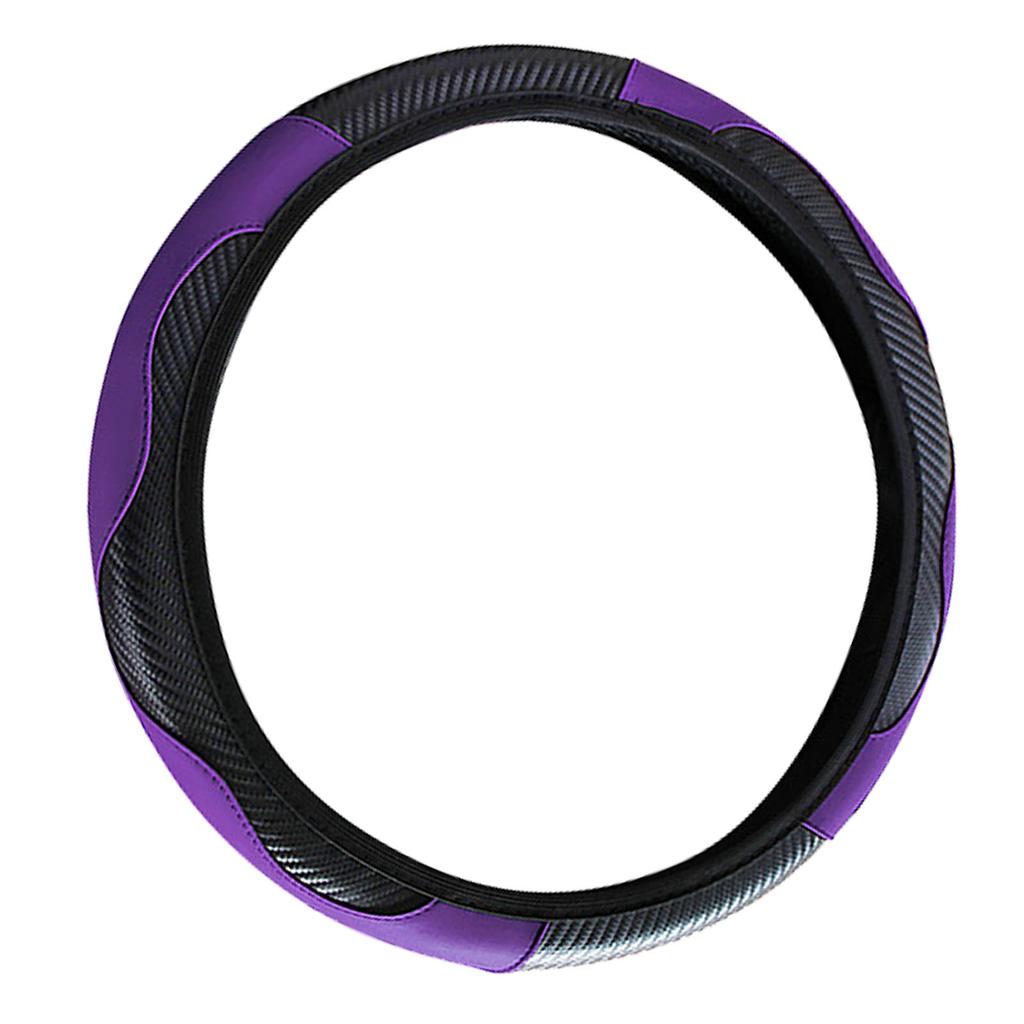 38CM Steering Wheel Cover Carbon Elastic Handle Sleeve Non Slip Steering Wheel Cover for Car