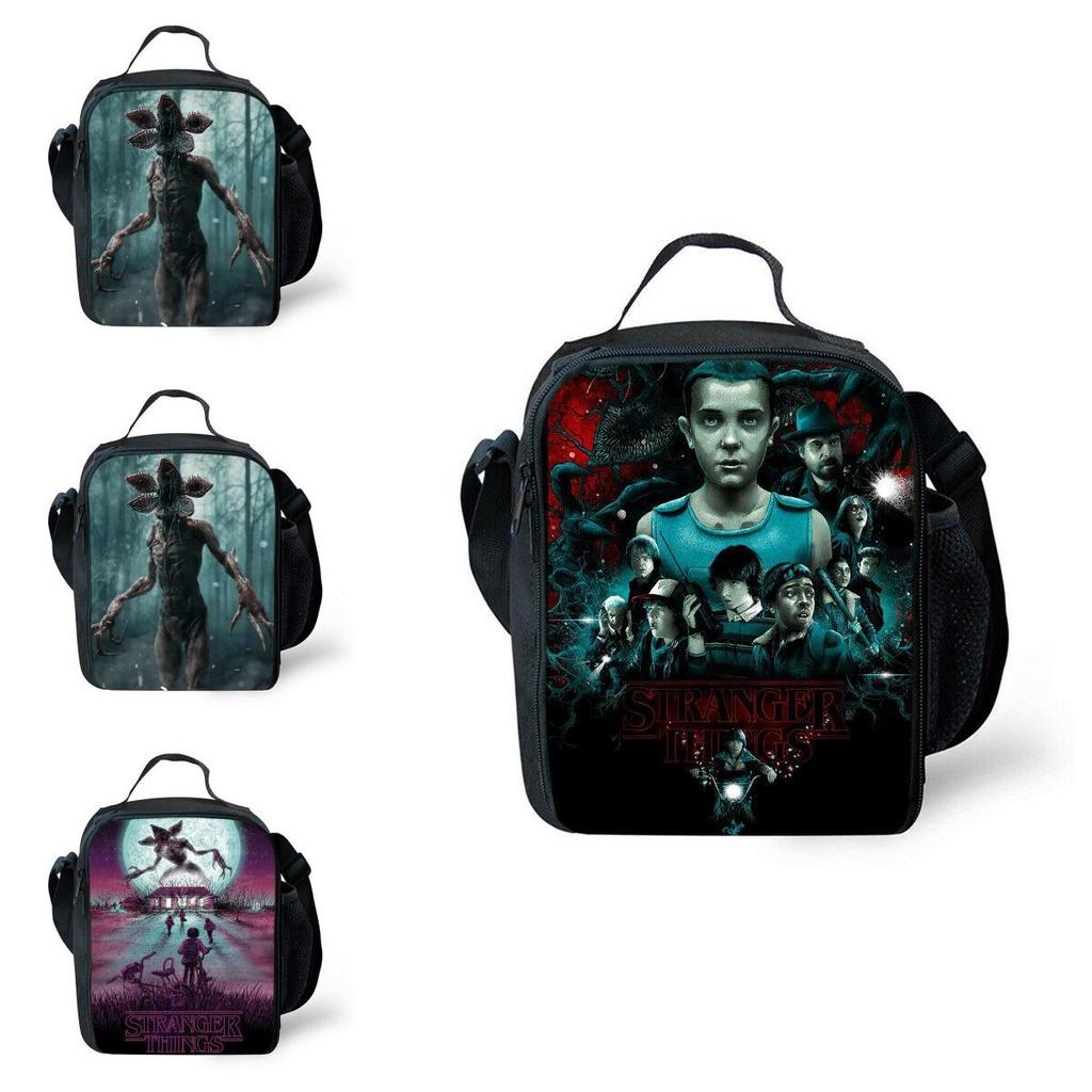 Stranger Things Borsa Termica Porta Pranzo Zaino Durevole in Oxford Per Picnic All'Aperto e Spiaggia Con Cerniera Liscia