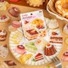 20pcs/pack Kawaii Gourmet Dessert PET Stickers DIY Scrapbook Decor Journal Supplies Aesthetics Stationery Stickers