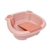 Laundry Basin with Washboard Practical Hand Washing Tool Lightweight Portable Plastic Bucket for Home Camping Use