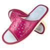 Purple women's leather slippers, comfortable house slippers, contoured 39