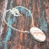 Laguna Lace Agate Gemstone Handmade Solid  925 Sterling Silver Jewelry Necklace