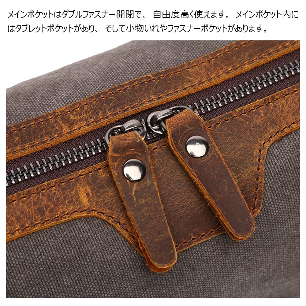 Whatna Mini Second Thick Canvas and Natural Cowhide Leather Clutch Small Makeup Perfect for and Other Small Men's Bag, Bag, Bag, Casual, Formal,