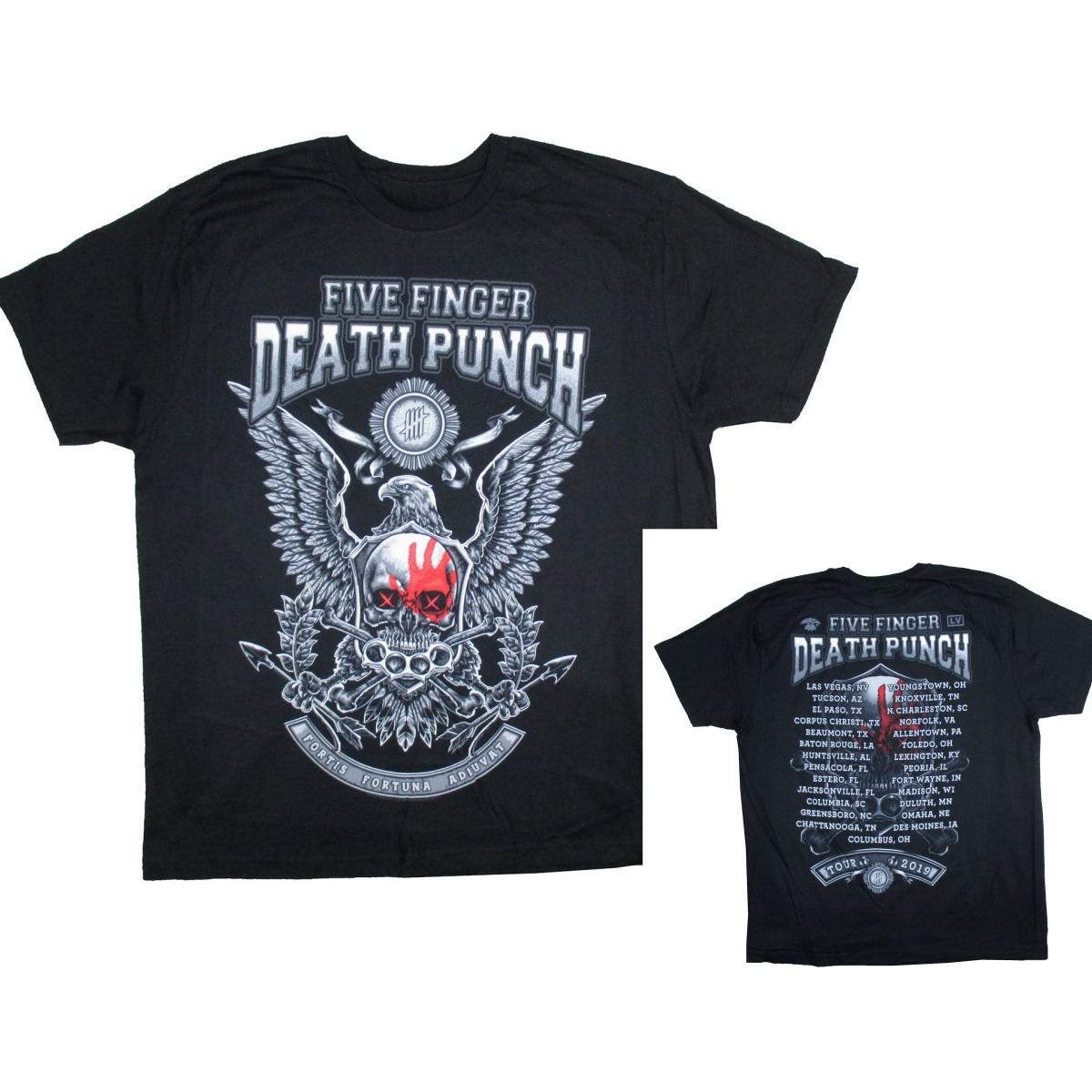 Five Finger Death Punch Fortis Fortuna Adiuvat Casual Tshirt Mens and Womens Luxury Brand Top S