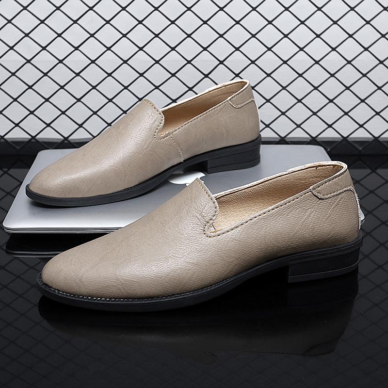 

Мужские повседневные кожаные туфли, мокасины, легкие удобные туфли на плоской подошве для вождения и свадьбы 48 абрикосовый