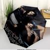 The Vampire Diaries Print Automatic Open Close Umbrella, Portable Foldable Umbrella, for Outdoor Commute Camping Trip, Ideal Birthday Gift