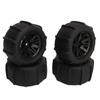 4PCS RC Tire Wheel Plastic Hub Rubber Black Strong Grip Pattern Shock Absorb RC Car Part for WLTOYS