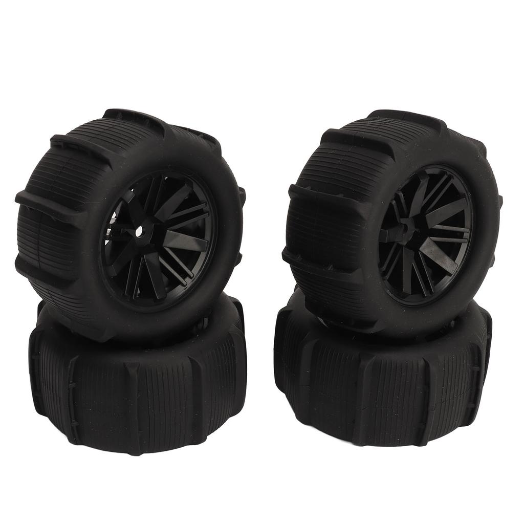 4PCS RC Tire Wheel Plastic Hub Rubber Black Strong Grip Pattern Shock Absorb RC Car Part for WLTOYS