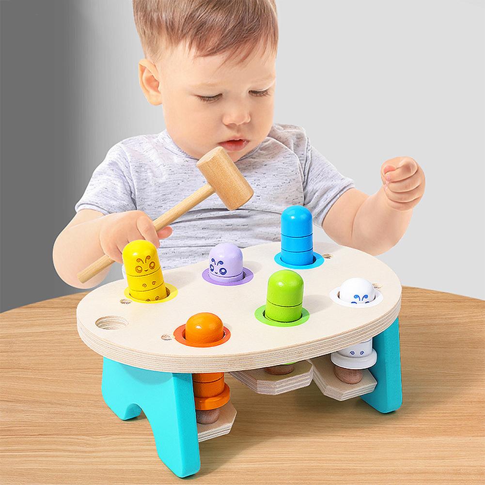 Wooden Whack Mole Toys For Kids Whack A Mole Game Early Educational Interactive Toys For 4-6 Years Old Boys And Girls