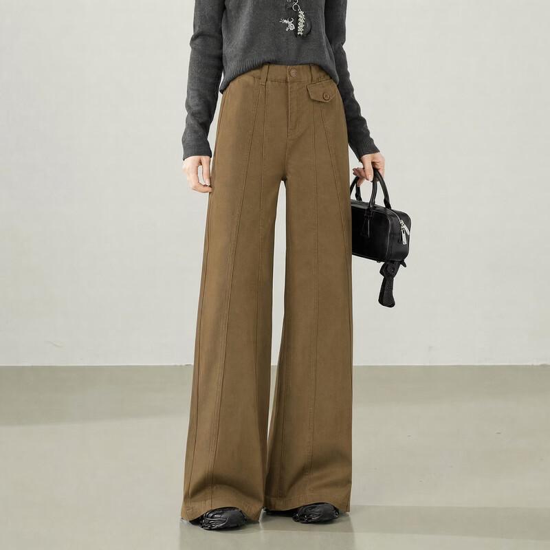 Demana Women's Cotton Wide-Leg Casual Trousers
