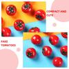 STOBAZA Mini Artificial Tomato Replica, Fake Vegetable, Miniature Tomato Figurine, Resin Miniature Fruit Model, Tabletop Decoration, Food Sample