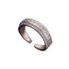 925 Sterling Silver Jewelry AAA+ Crystal Line Drill Finger Rings for Women Wedding Party Jewelry for Girls Friend Gift