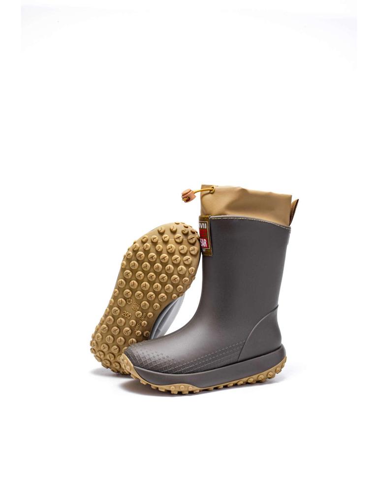 Unisex Baby-Regenstiefel - Kurz, Rutschfest, Winddicht, Aus einem Stück geformtes Gummi mit warmem Kordelzug am Knöchel.