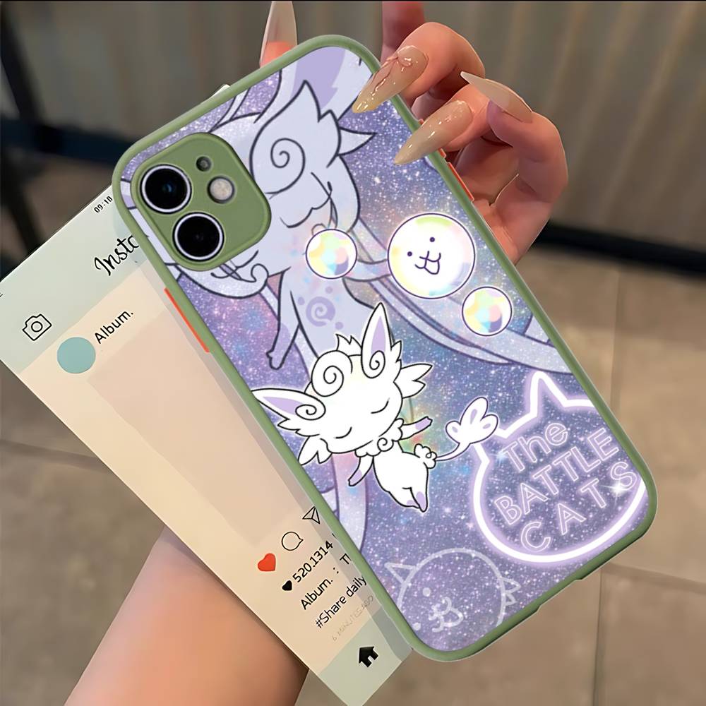 

B-Battle Cats Anime Game Phone Case For IPhone 16e 16 15 14 13 12 11 Pro Max X XS Max Plus Matte Clear iphone 11